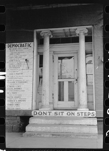 Untitled photo, possibly related to: Democratic headquarters, Shawneetown, Illinois