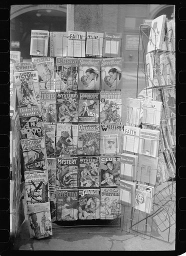 Magazines at newsstand, Saint Louis, Missouri