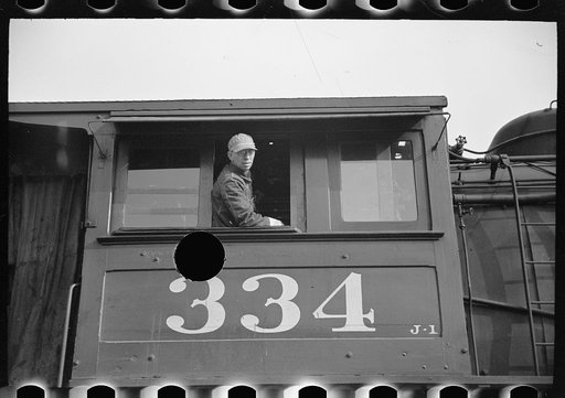 Untitled photo, possibly related to: Locomotive engineer, Saint Louis, Missouri