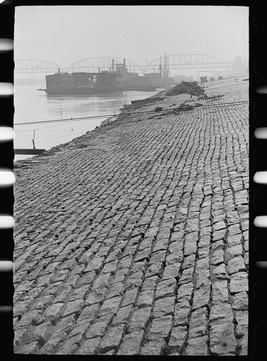 Untitled photo, possibly related to: Levee along Mississippi, Saint Louis, Missouri