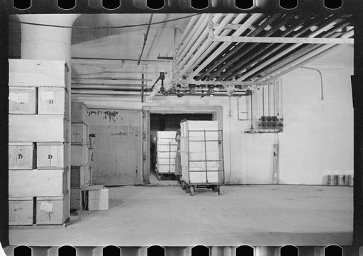 Untitled photo, possibly related to: Packing eggs in cold storage warehouse, Jersey City, New Jersey