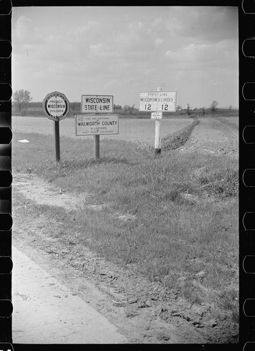 Untitled photo, possibly related to: State line, Wisconsin and Illinois