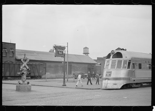 Untitled photo, possibly related to: Streamlined train, La Crosse, Wisconsin