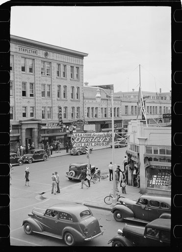 Street corner, Billings, Montana
