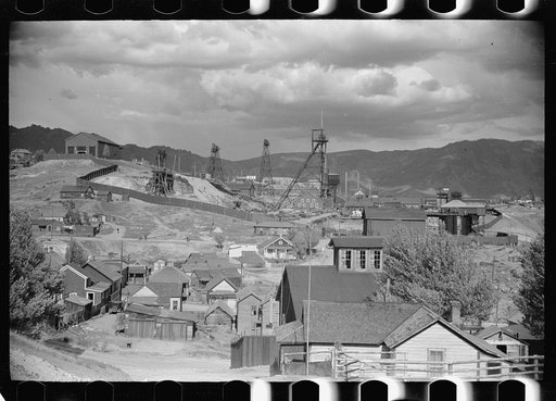 Untitled photo, possibly related to: Copper mine in miner's back yard, Butte, Montana