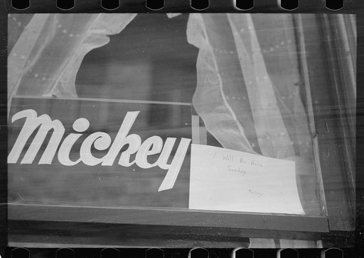 Sign in window, Venus Alley, Butte, Montana