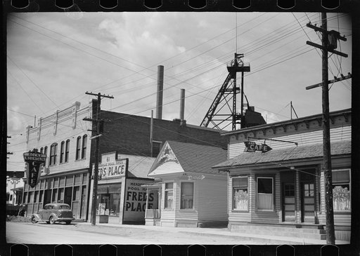 Main street, Meaderville, Montana