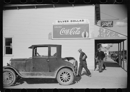 Farmers in town, Fairfield, Montana