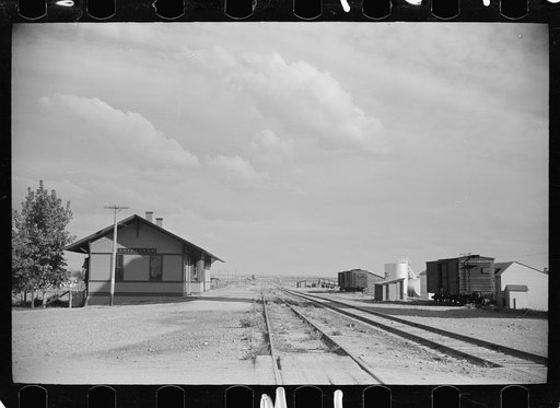 Railroad station, Fairfield, Montana