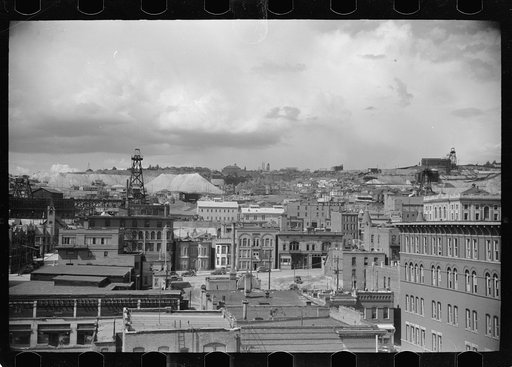 View from center of town, Butte, Montana
