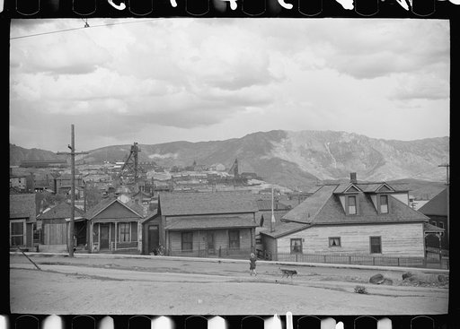 Untitled photo, possibly related to: Copper mine in town, Butte, Montana