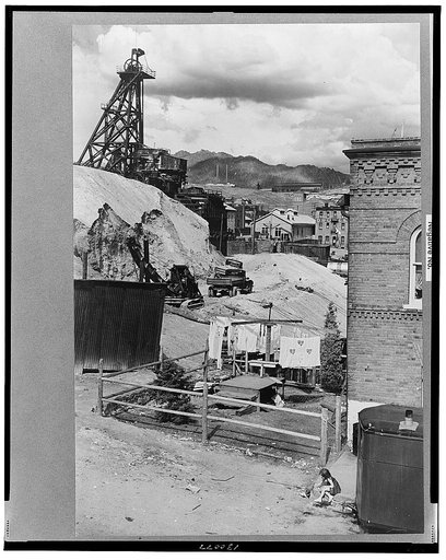 Copper mine in town, Butte, Montana