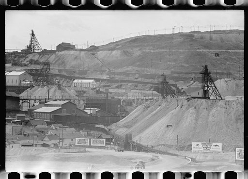 Untitled photo, possibly related to: Copper mine in town, Butte, Montana