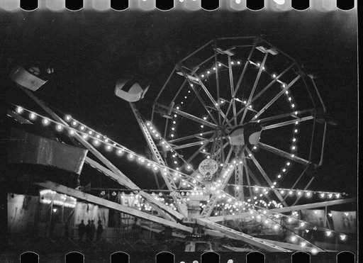 Ferris wheel and amusements at carnival, Bozeman, Montana