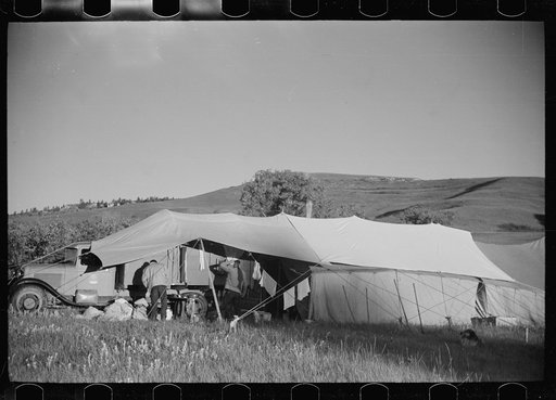 Untitled photo, possibly related to: Camp scene, Montana