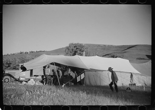 Untitled photo, possibly related to: Camp scene, Montana