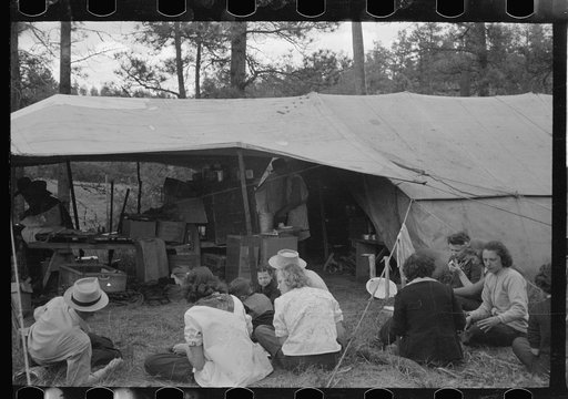Untitled photo, possibly related to: Dudes and cowboys, Three Circle roundup camp, Powder River County, Montana