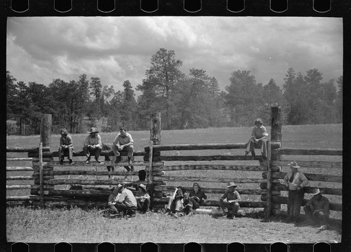 Untitled photo, possibly related to: Branding, Three Circle roundup, Custer National Forest, Montana