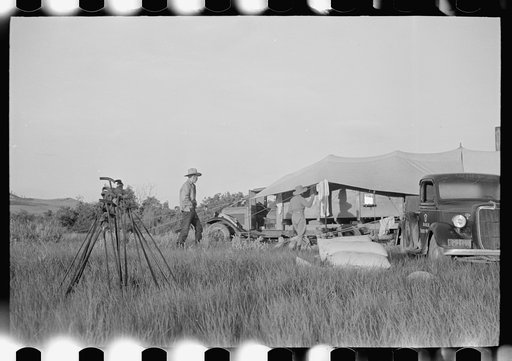 Untitled photo, possibly related to: Camp of Quarter Circle U roundup, Montana