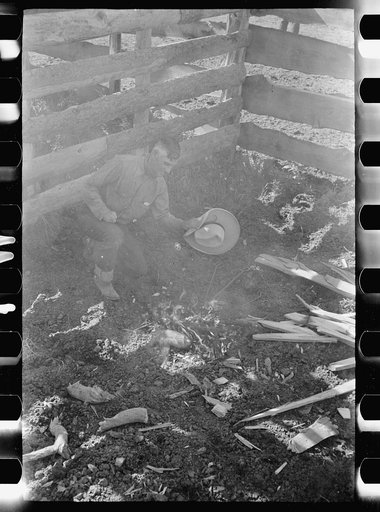 Untitled photo, possibly related to: Branding irons, Quarter Circle U roundup, Montana