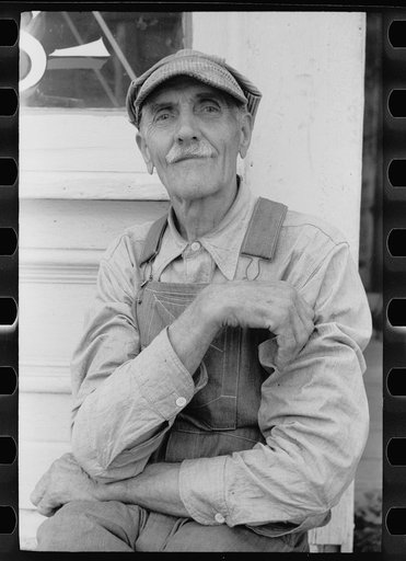 Farmer in town, Collins, Iowa