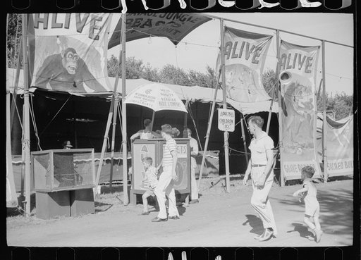 Midway attraction, Central Iowa 4-H Club fair, Marshalltown, Iowa