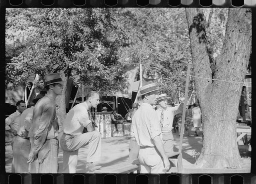 Untitled photo, possibly related to: Baseball throwing concession, Central Iowa 4-H Club fair, Marshalltown, Iowa