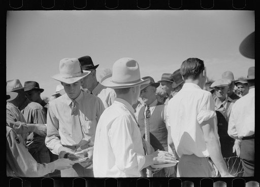 Untitled photo, possibly related to: Farmers eating lunch, U.S. Dry Land Experiment Station, Akron, Colorado