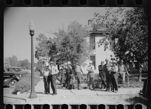 Farmers in town for field day at U.S. Dry Land Experiment Station, Akron, Colorado
