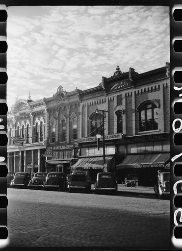 Stores on main street, Grundy Center, Iowa