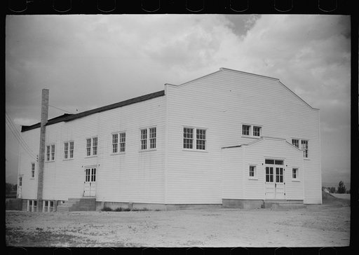 Community building, Western Slope Farms, Colorado