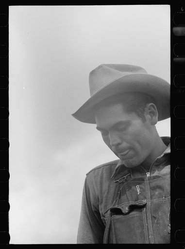 Untitled photo, possibly related to: Philipe Aranjo harvests grain, Costilla County, Colorado