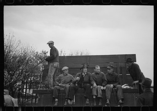 Untitled photo, possibly related to: County agent with starting gun, cornhusking contest, Marshall County, Iowa