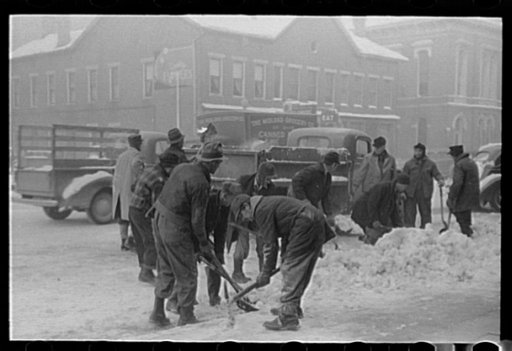 Untitled photo, possibly related to: Clearing the snow off the streets of Chillicothe, Ohio