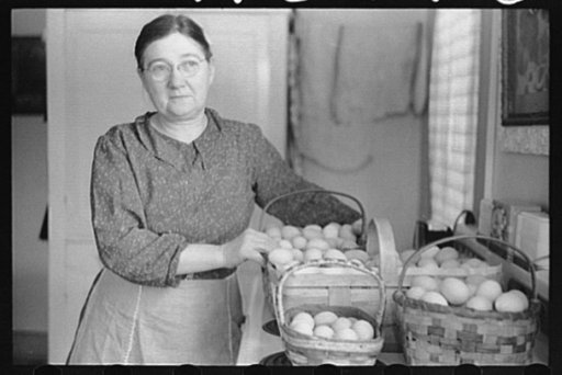 Untitled photo, possibly related to: Mrs. Haubeil in her kitchen of her home, Ross County, Ohio