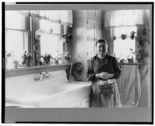 Mrs. Haubeil in her kitchen of her home, Ross County, Ohio