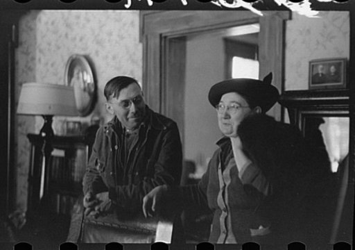 Untitled photo, possibly related to: Mrs. Haubeil with the ribbons she has won for exhibits at fair, Ross County, Ohio