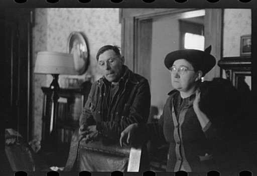 Untitled photo, possibly related to: Mrs. Haubeil with the ribbons she has won for exhibits at fair, Ross County, Ohio