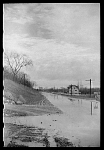 Untitled photo, possibly related to: Water on highway due to melting snow, Clermont County, Ohio