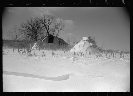Snowdrifts on farm, Ross County, Ohio
