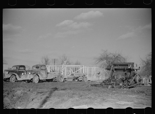 Untitled photo, possibly related to: Cafe in oil field, Marion County, Illinois