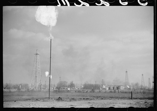 Untitled photo, possibly related to: Oil field, Marion County, Illinois