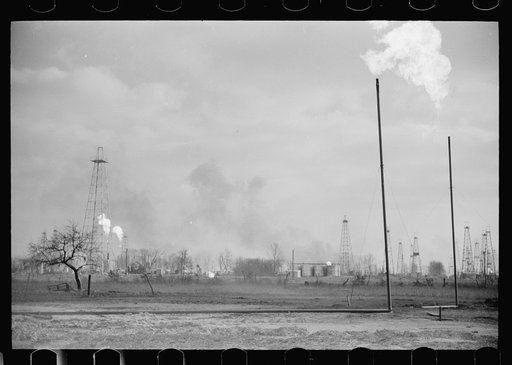 Untitled photo, possibly related to: Oil field, Marion County, Illinois