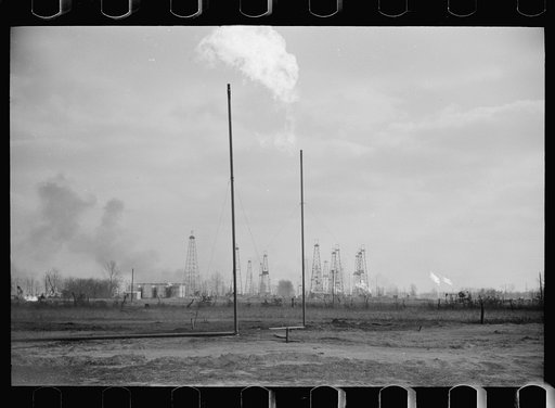 Untitled photo, possibly related to: Oil field, Marion County, Illinois