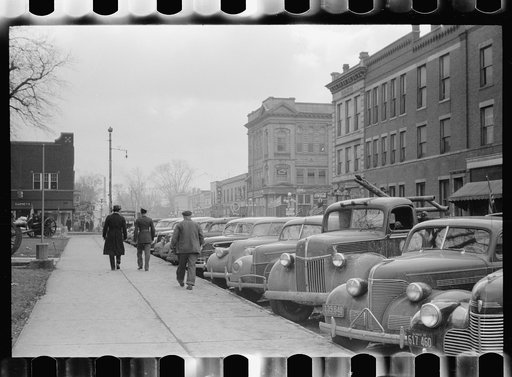 Untitled photo, possibly related to: Truck belonging to oil well driller, Salem, Illinois