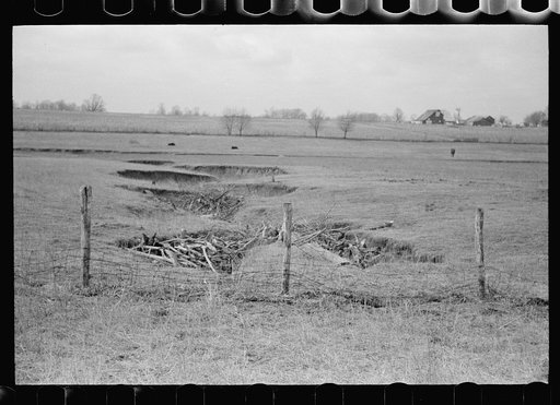 Untitled photo, possibly related to: Gully erosion, Parke County, Indiana