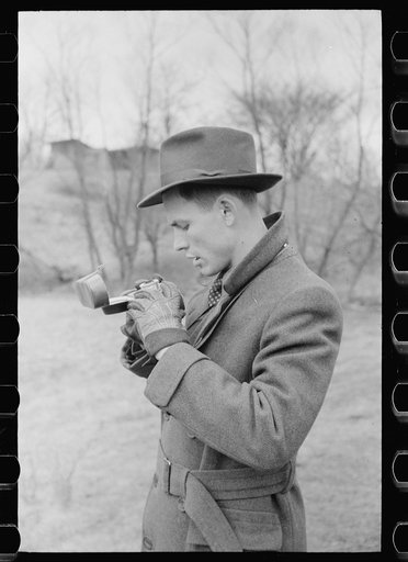 County agent taking pictures, Parke County, Indiana