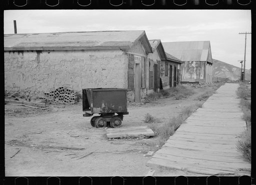 Untitled photo, possibly related to: Board sidewalk. Goldfield, Nevada