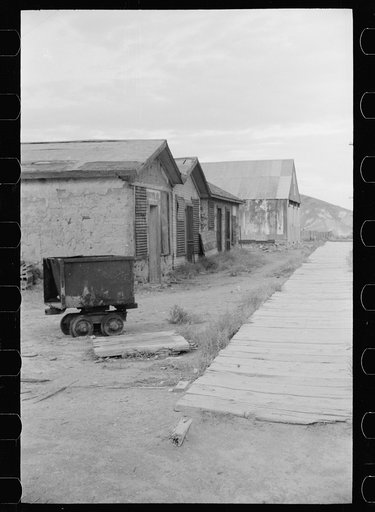 Untitled photo, possibly related to: Board sidewalk. Goldfield, Nevada