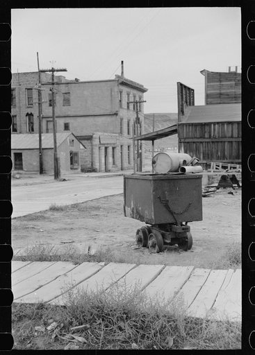 Untitled photo, possibly related to: Board sidewalk. Goldfield, Nevada